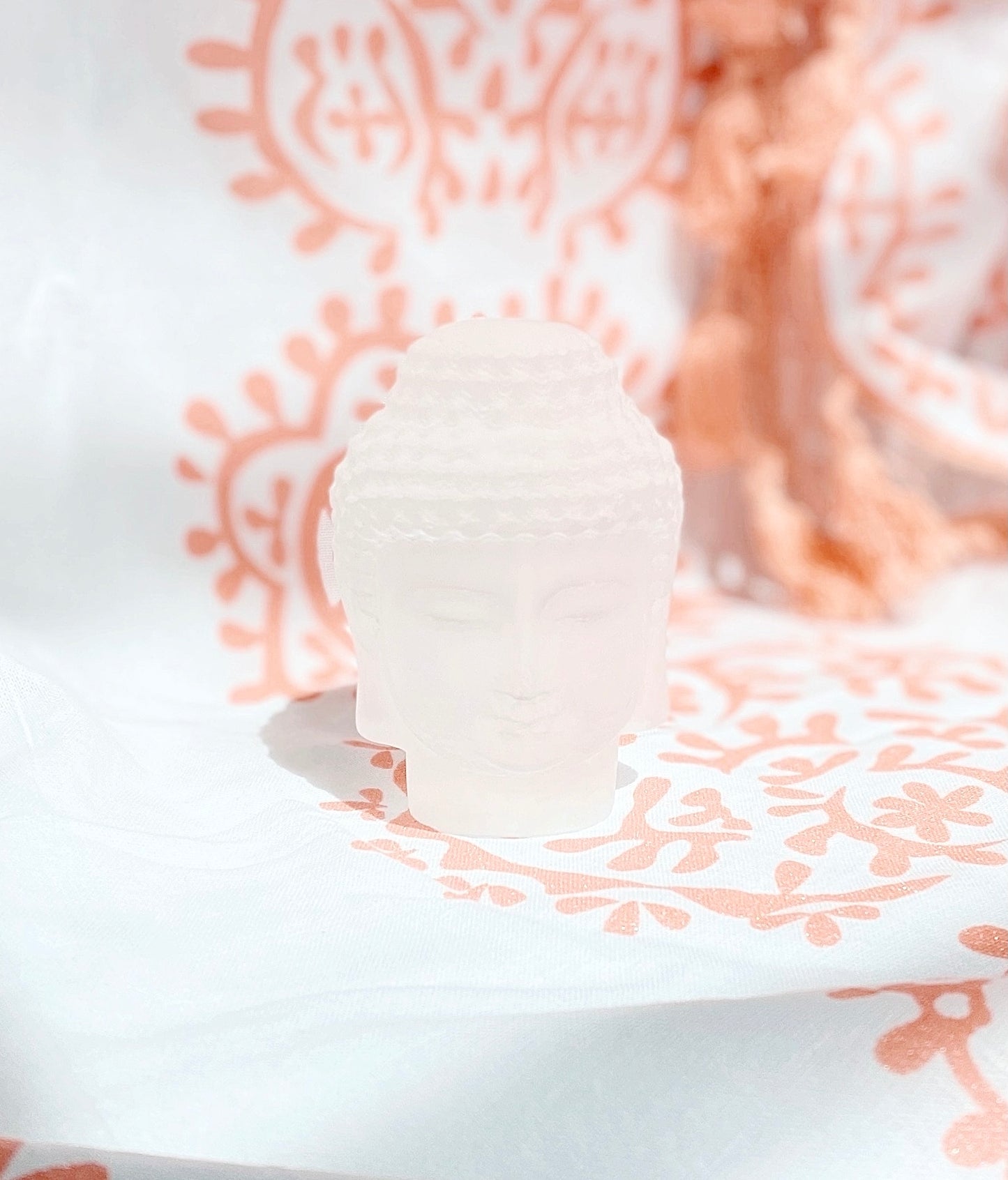 Hand Carved Selenite Buddha