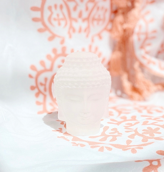 Hand Carved Selenite Buddha